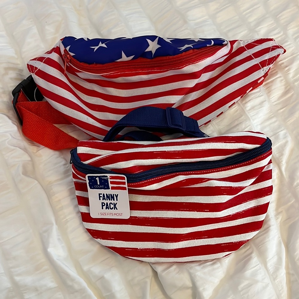 Pair of USA theme Fanny packs